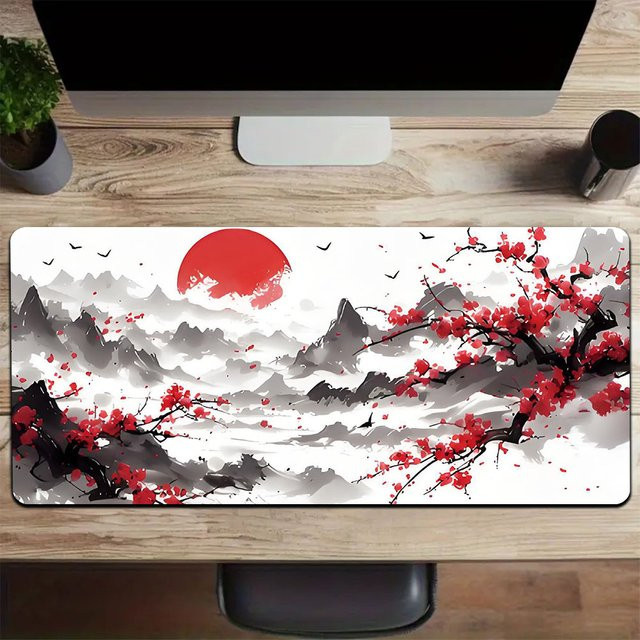 Japanisches Sakura Mauspad in Multicolour für Gaming und Büro - Bild 1