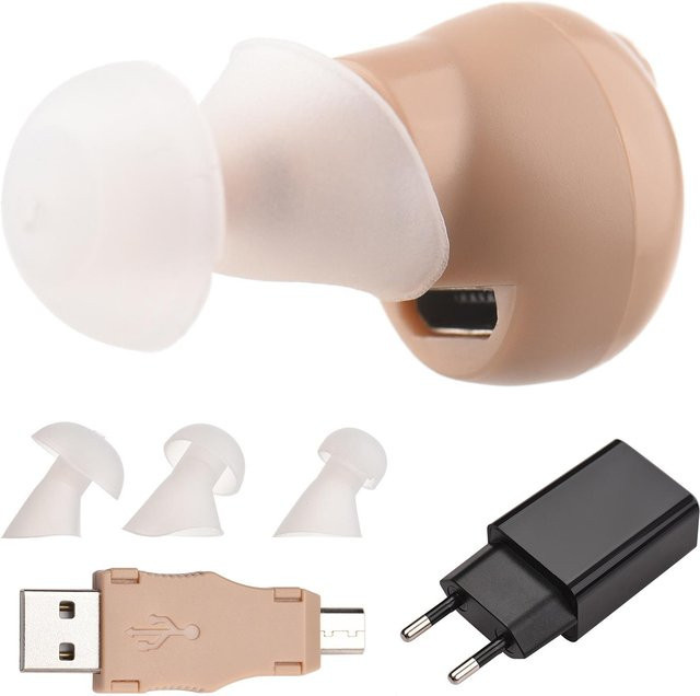 Beautyyy JZ-1088H5 Digitaler Hörverstärker mit USB-C Anschluss, wiederaufladbarer Klangverstärker in Khaki, Beige oder Braun - Bild 1