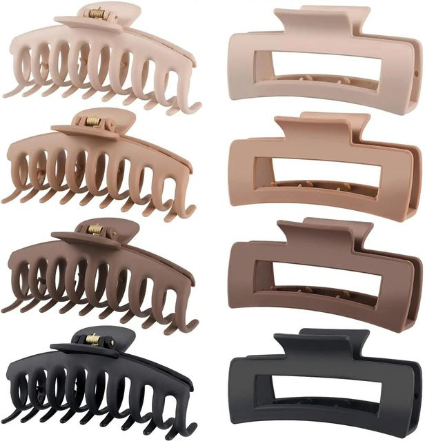 Haarspangen für Damen, 8 Stück, 4,3 Zoll, Matte Clips - Bild 1