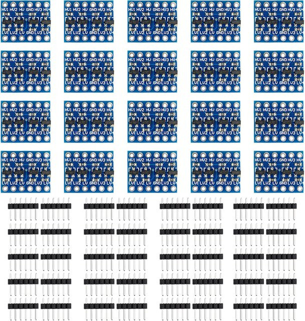 Aideepen 4 Kanäle I2C Bidirektionales Logic Level Switching Shifter Modul Blau zur Konvertierung von 3,3 V auf 5 V für Arduino - Bild 1