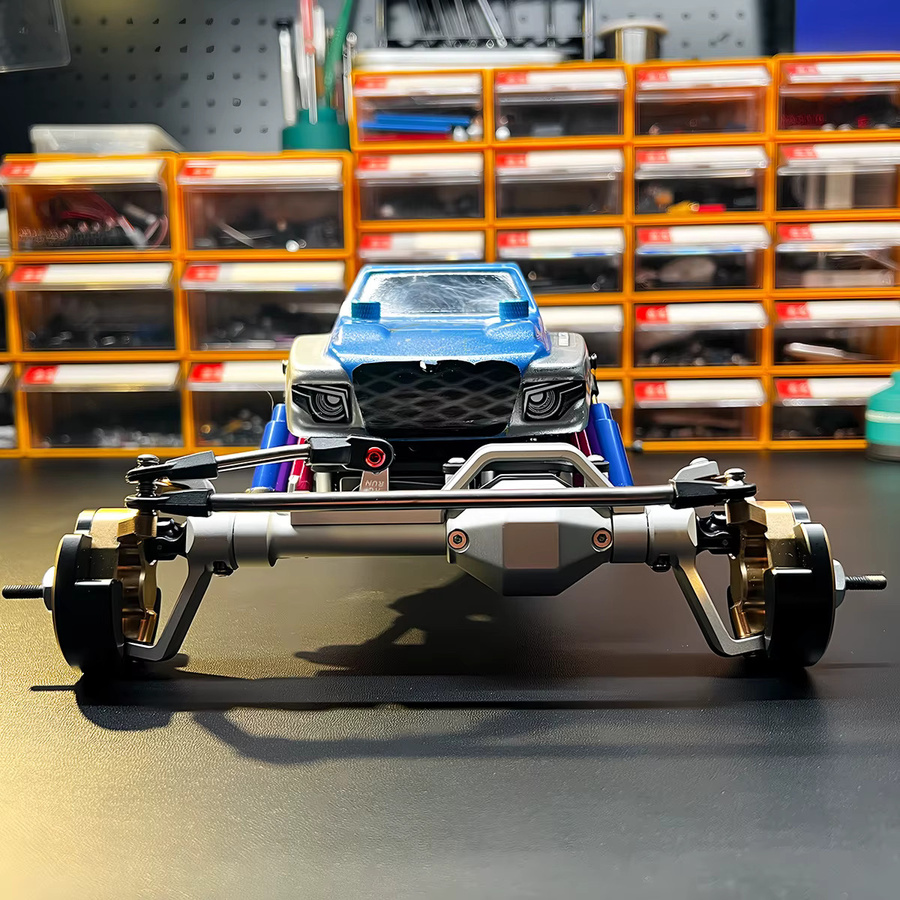 MALOM RC 4WS Portalachse Komplettset, 1:10, Metall, Schwarz, Zubehör - Bild 4