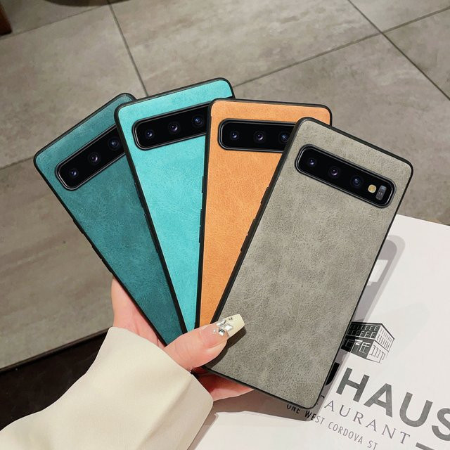 Luxuriöse Business-Handyhülle aus mattem Leder und TPU für Samsung Galaxy S10 4G 5G sowie S10Plus in Braun - Bild 1