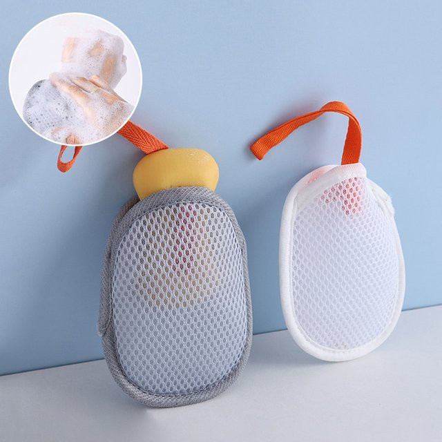 Bade-Reinigungsnetz, doppelseitiger Seifenbeutel, Körperpeeling-Schwamm, Unisex - Bild 1
