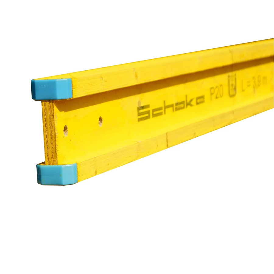 Schake Holzschalungsträger H20 Endkappen aus Holz und verzinktem Stahl in Braun, Breite: 200 mm, Höhe: 20 mm, Länge: 3600 mm - Bild 1
