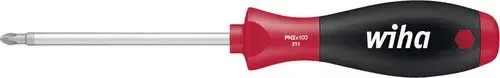 Wiha SoftFinish Phillips Kreuzschlitz-Schraubendreher PH0 mit Rundklinge, Farbe: Rot, Klingenlänge: 60 mm - Bild 1
