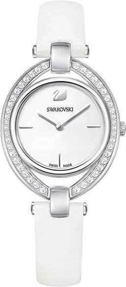 Swarovski Armbanduhr, Quarz, Leder, Silber, Damen - Bild 1