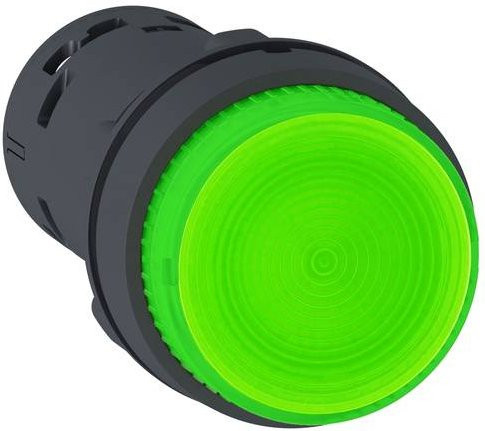 Schneider Electric Harmony XB7 Leuchtdrucktaster XB7NW33B1, Kunststoff, Grün, Ø22mm, integrierte LED, 24V ACDC - Bild 1