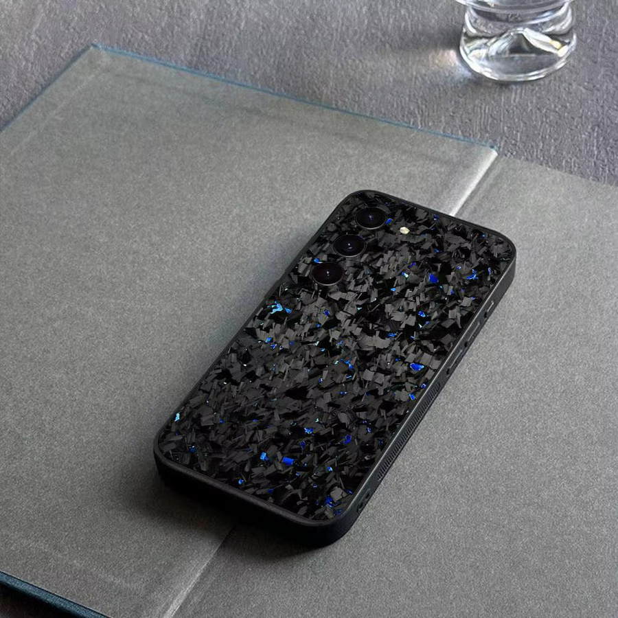 Carbon Forged Carbon Fiber Handyhülle für Samsung Galaxy S21 S22 S23 S24 S25 S26 Ultra FE Plus A52S Soft Cover in Schwarz - Bild 5