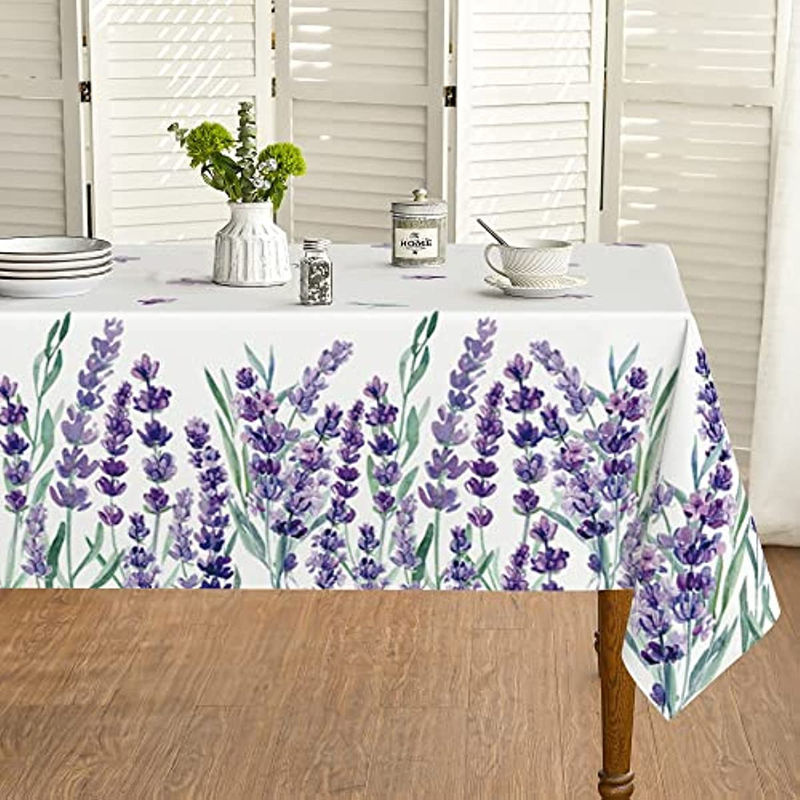 Binchi Tischdecke mit Lavendel-Blumenmuster in Lila und Weiß, rechteckig, B/T: 70 x 70 cm - Bild 4