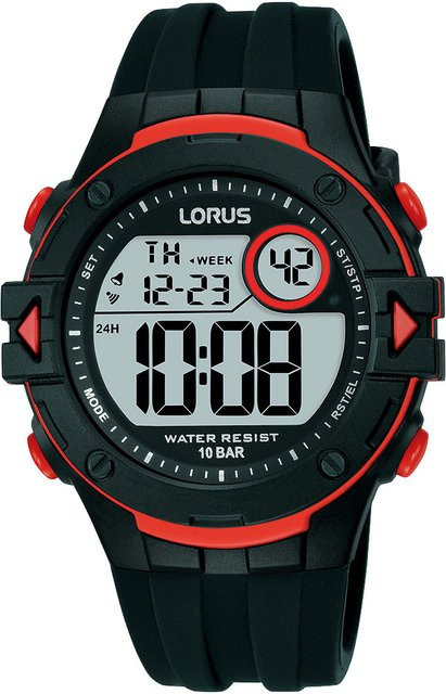 Lorus Digitaluhr, Quarz, Kunststoff, Grau, 40 mm, Herren - Bild 1