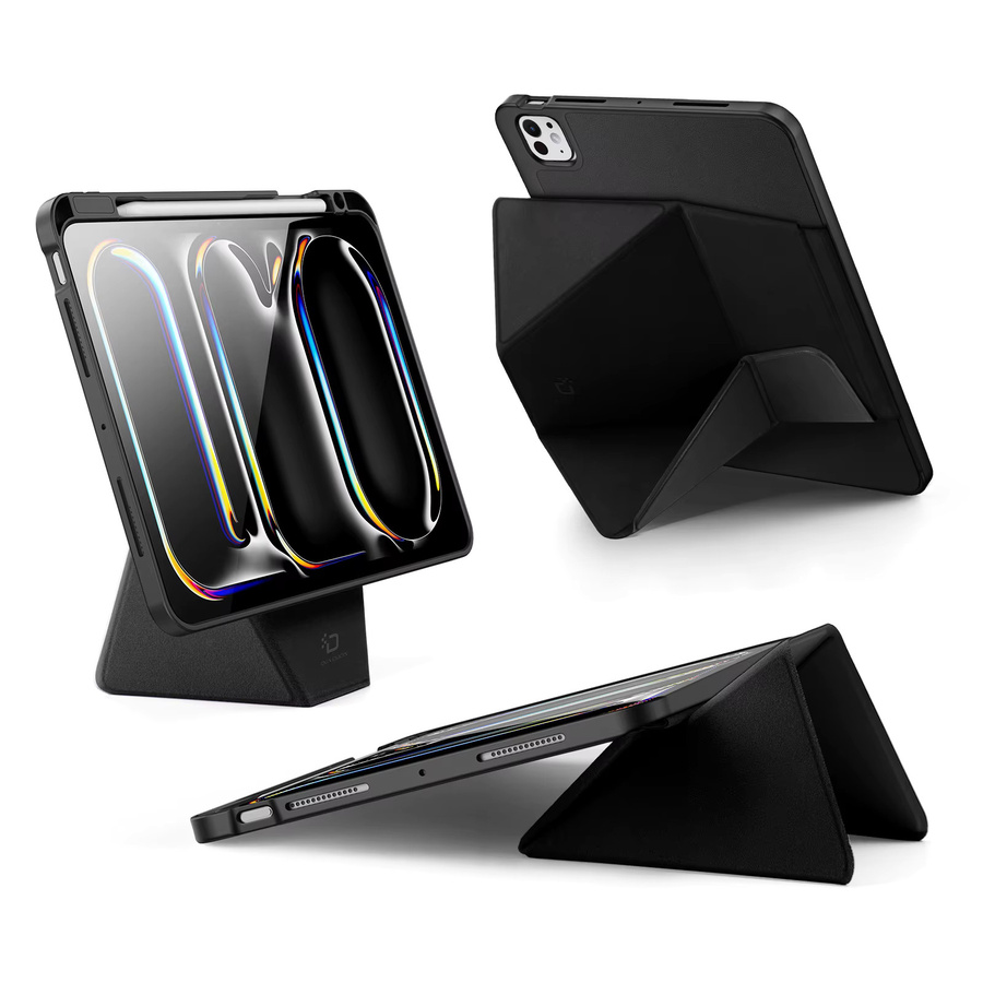 DUX DUCIS Schutzhülle für iPad Pro 13 2025, iPad Air 11 M4 und iPad 10/Air 5 mit Stifthalter, Auto-Wake/Sleep-Funktion und Multi-Winkel-Stützfunktion in Schwarz - Bild 7