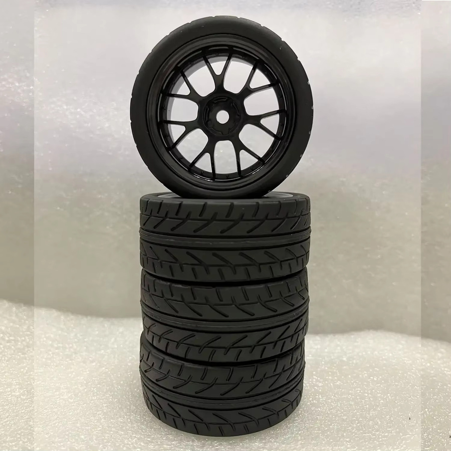 NeebRC RC-Gummireifen, 4-teiliges Set, 1:10, 65mm, 12mm Sechskant-Nabe - Bild 4