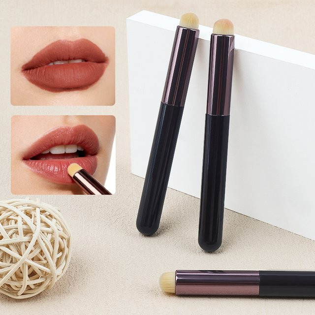 myaokue-up Lippenpinsel-Set, 3-teilig, runder Kopf, weiche Borsten - Bild 1