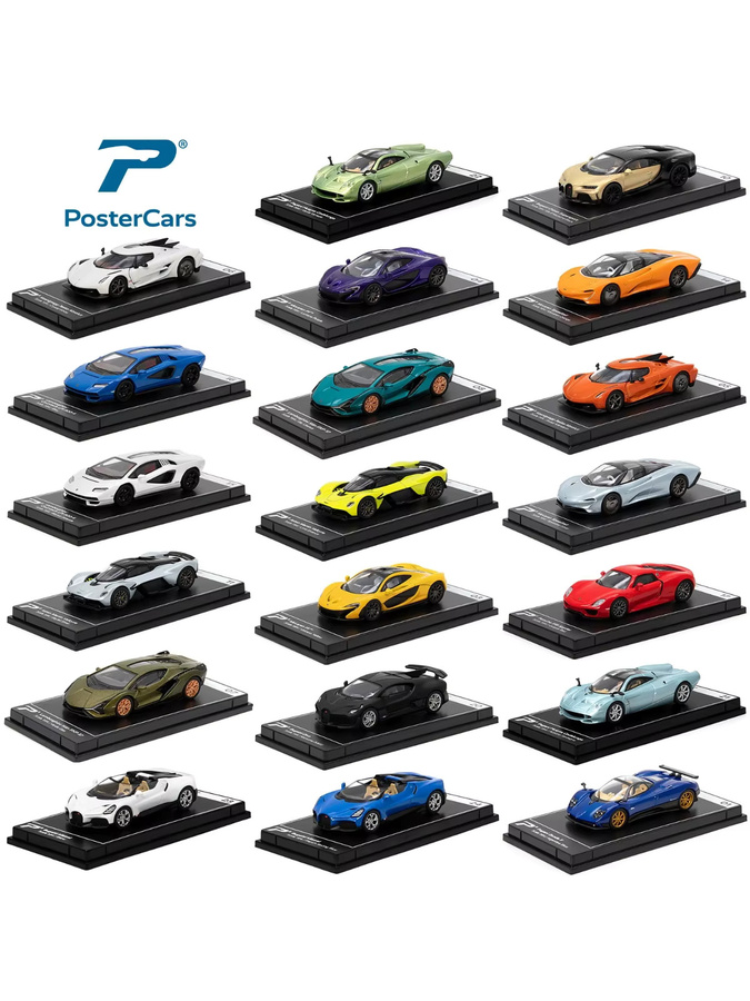 Postercars Super Sport Rennwagen, Spielzeugauto-Modell, 1:64, Druckguss - Bild 4