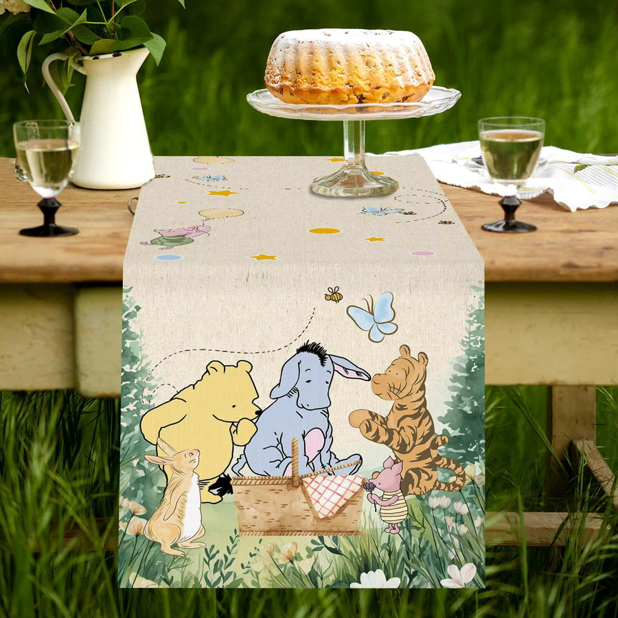 Disney Winnie Pooh Tischdecke für Baby Shower und Geburtstag, beige und mehrfarbig, rechteckig - Bild 2