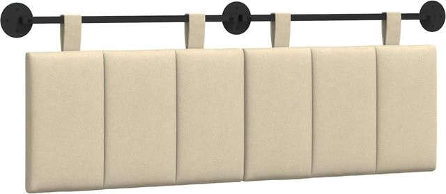 vidaXL Wandmontierte Hängevorderseite in Beige mit Stoffbezug, B/H/T: 150 x 55 x 5 cm - Bild 1