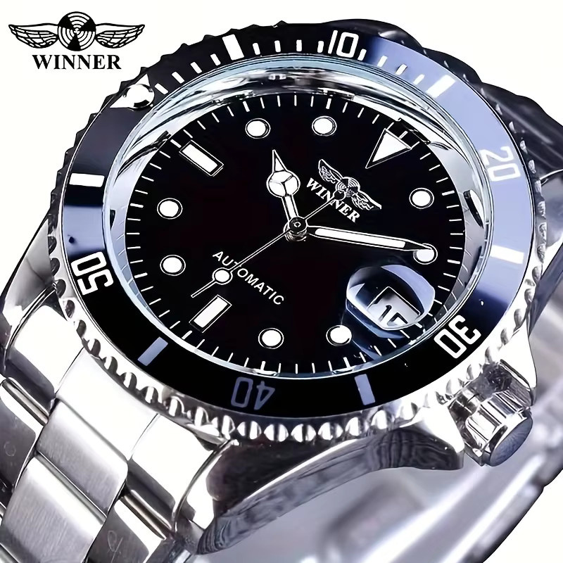FORSINING Armbanduhr, Automatik, Edelstahl, Schwarz, Rot, Herren - Bild 2
