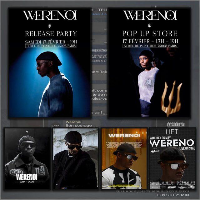 Werenoi P-Pyramid Poster HD Art Sticky Wall Dekoration in Schwarz - Bild 1