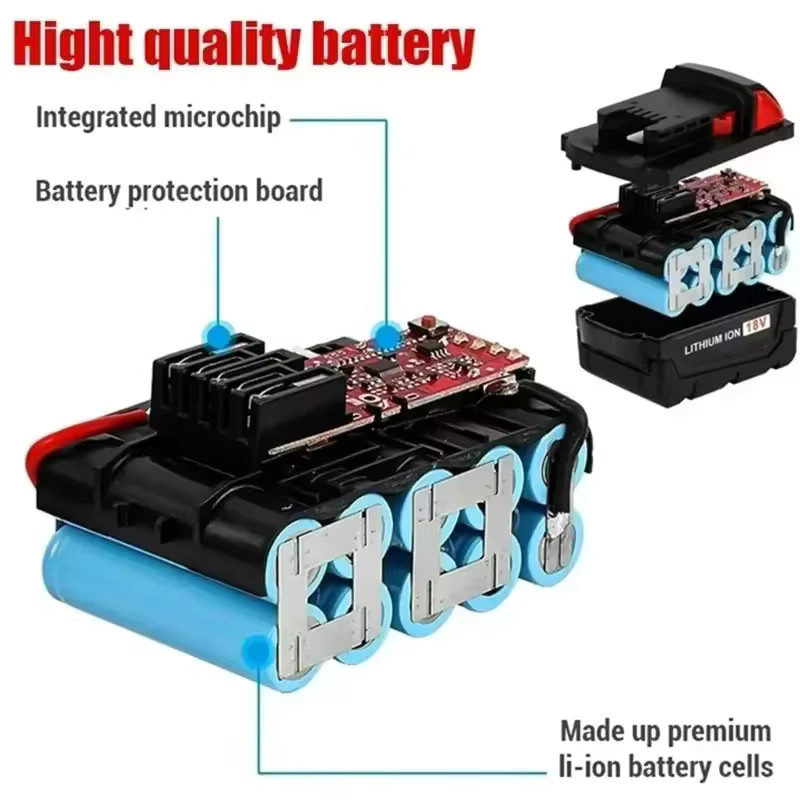 Milwaukee M18B5 Akku und Ladegerät Set 18 V mit 12000 mAh für M18 Elektrowerkzeuge, Modell 48-11-1860 mit 21700-Zellen - Bild 5