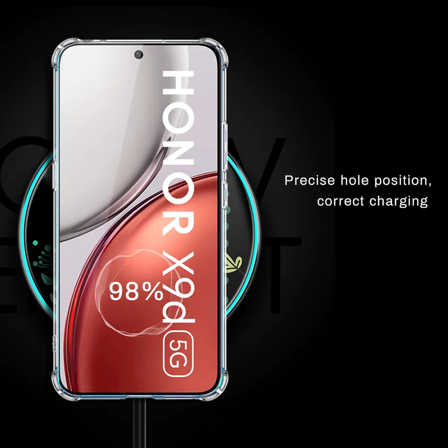 Honor X9d 5G Schutzhülle aus klarem Silikon, 1,5 mm Dicke, Transparent - Bild 6