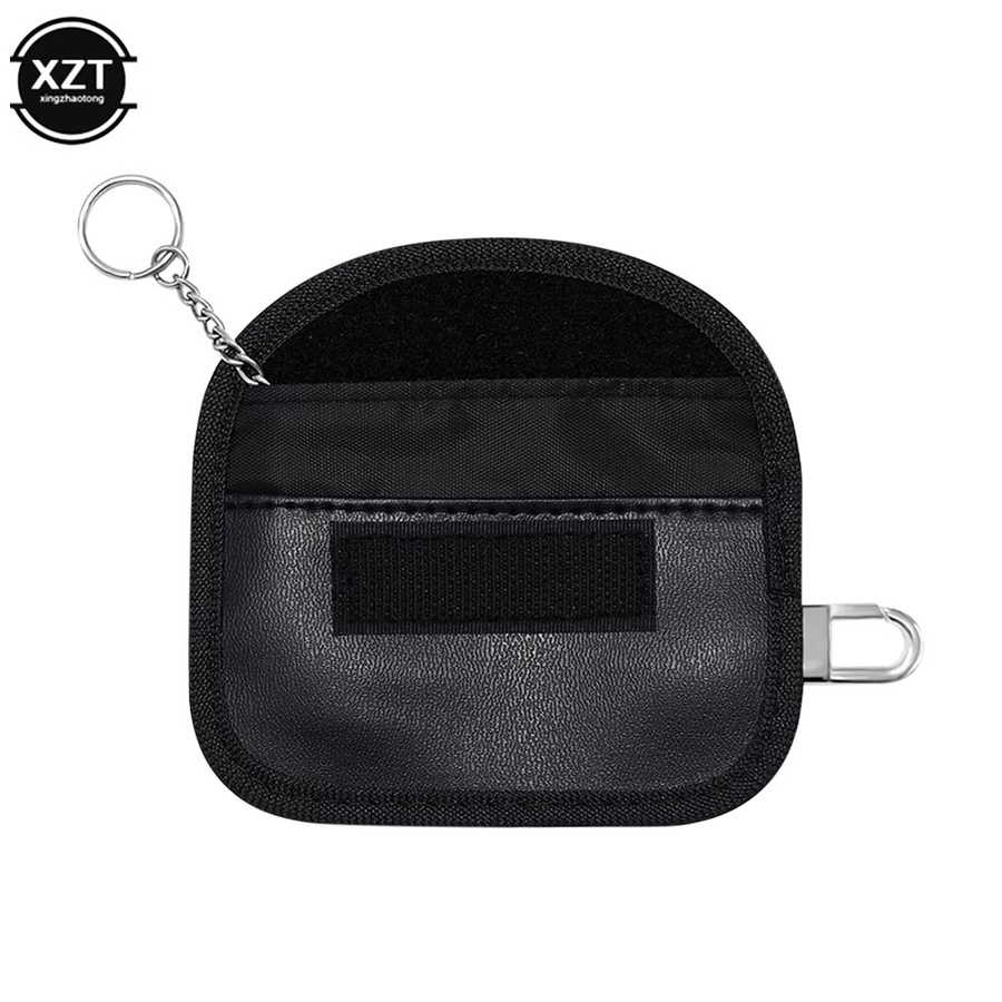 RFID Signal Blocking Tasche für Auto-Schlüssel und Handy aus PU-Leder in Schwarz - Bild 3