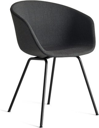 HAY About A Chair AAC 27 Polstersessel in Grau mit Stoffbezug und Edelstahlgestell - Bild 1