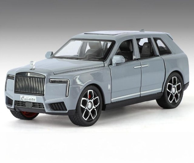 Linyi toy car Rolls Royce Cullinan Luxus-SUV, Automodell, 1:32, Metall, Grau, ab 18 Jahre - Bild 1