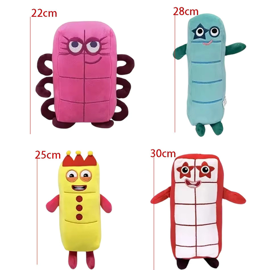Bandai Cartoon-Zahlen-Plüschpuppen, Lernspielzeug, 10-teiliges Set, bunt - Bild 4