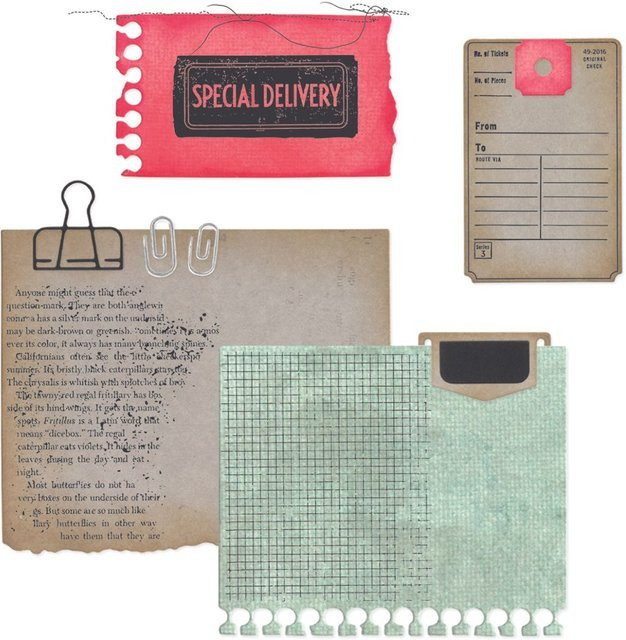 Sizzix Framelits Stanzschablone und Clear Stamps Creative Combos by 49 & Market - Bild 1