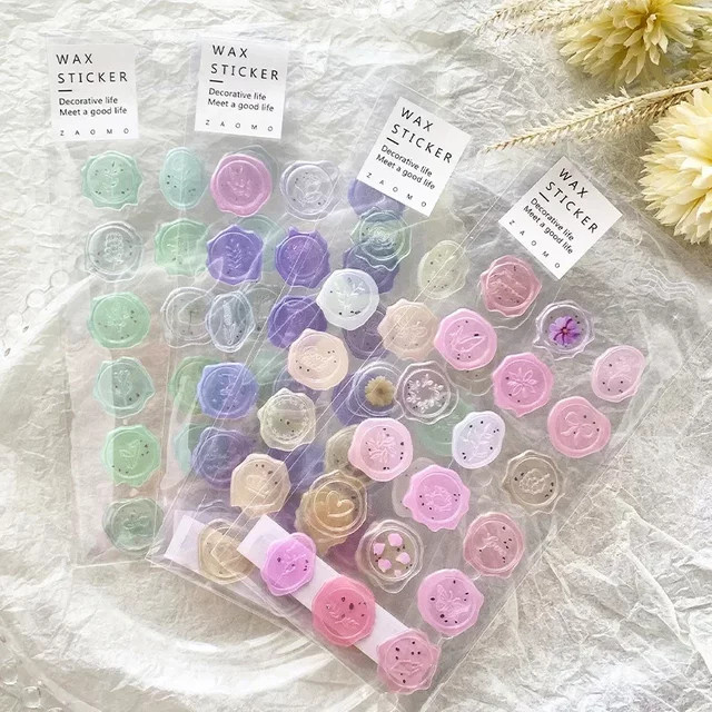 Journamm 18er Paket wasserfeste PVC Blumen Aufkleber für DIY Scrapbooking und kreative Dekoration - Bild 1