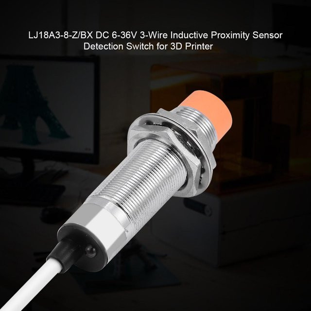 DIYelecs LJ18A3-8-ZBX Induktiver Näherungssensor-Erkennungsschalter für 3D-Drucker, DC 6-36 V, Schwarz - Bild 1