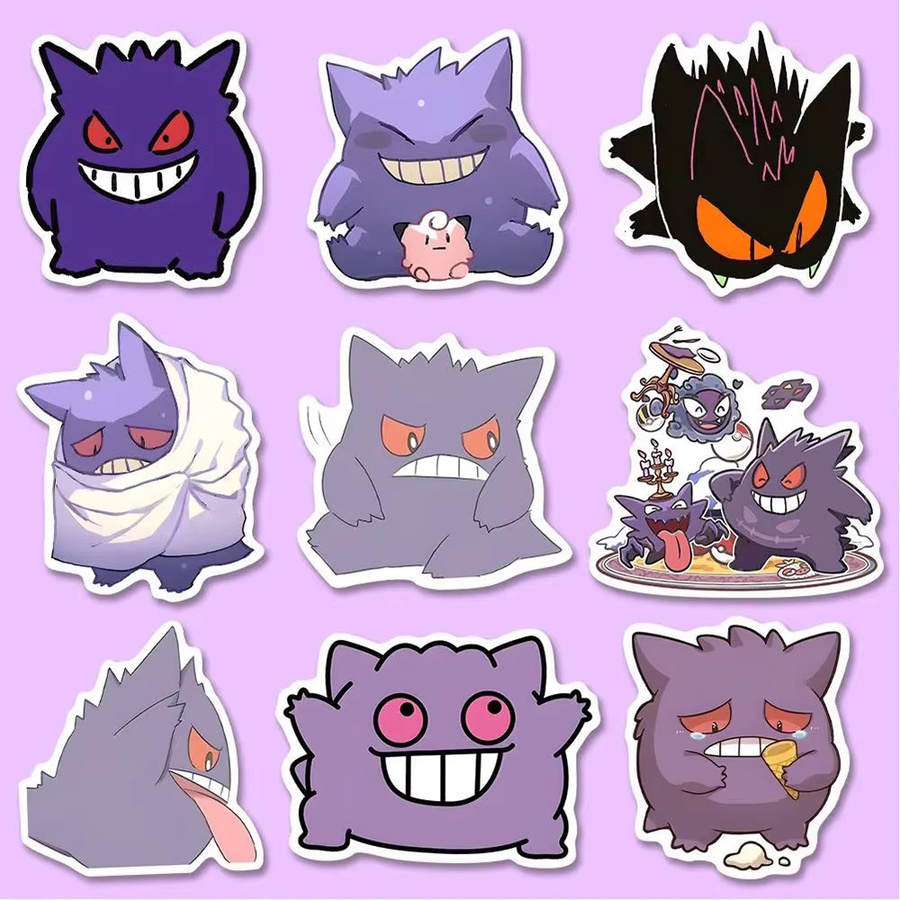 TAKARA TOMY Pokemon Gengar Anime Aufkleber wasserfest für Laptop und Gepäck - Bild 4