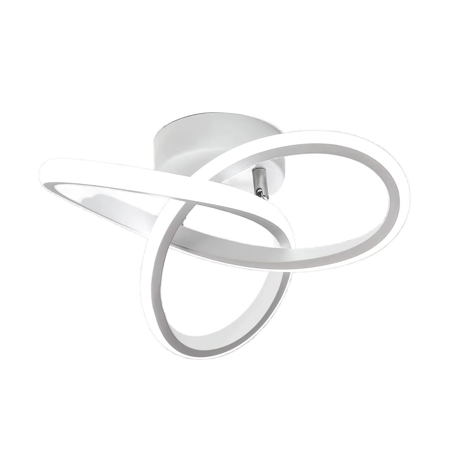Moderne LED-Deckenleuchte in Weiß mit Ring-Design und kaltweißem Licht (6500 K) - Bild 4