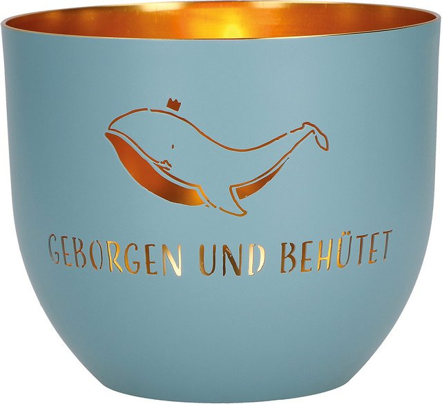 Metallwindlicht Geborgen und behütet von Butzon und Bercker in Blau für Tealight - Bild 1