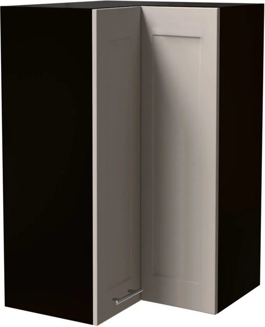 Feldmann-Wohnen Eckhängeschrank Oslo in Schwarz und Kaschmir Matt, B/T/H: 60 x 60 x 96 cm - Bild 1