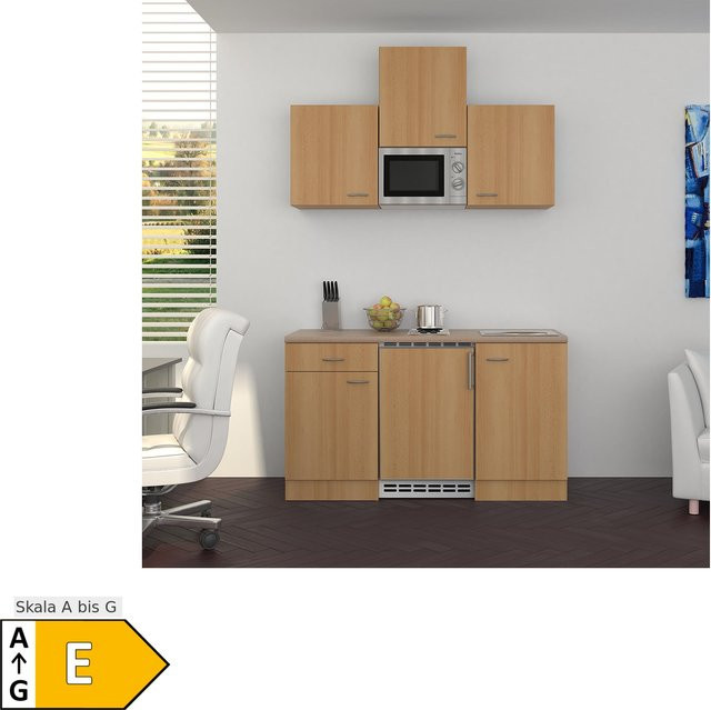 Flex-Well Küchenzeile Nano mit Drehtür und Schubladen, Breite: 150 cm, Höhe: 82 cm, Tiefe: 57 cm - Bild 1