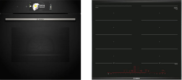 Bosch Backofenset mit Einbaubackofen HSG7584B1 und Induktionskochfeld PXX675DC1E in Schwarz mit Dampfunterstützung und App-Steuerung - Bild 1