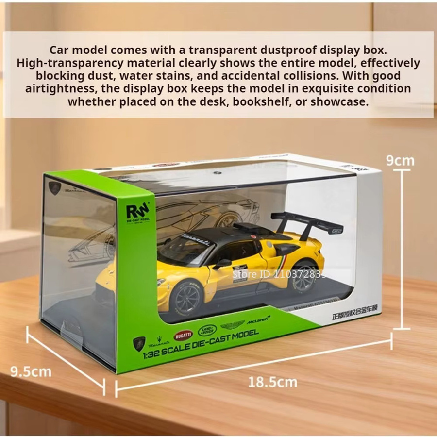 RMZ city GT2 Supersportwagen Spielzeugmodell, 1:32, Gelb, Metall, Gummi - Bild 4