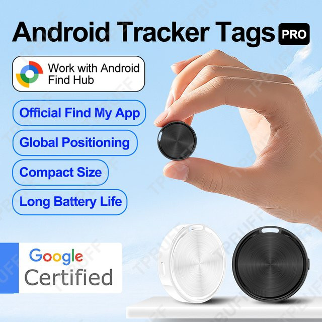 Google Find My 2025 GPS-Tracker für Android, tragbarer Anti-Verlust-Tracker in Schwarz - Bild 1