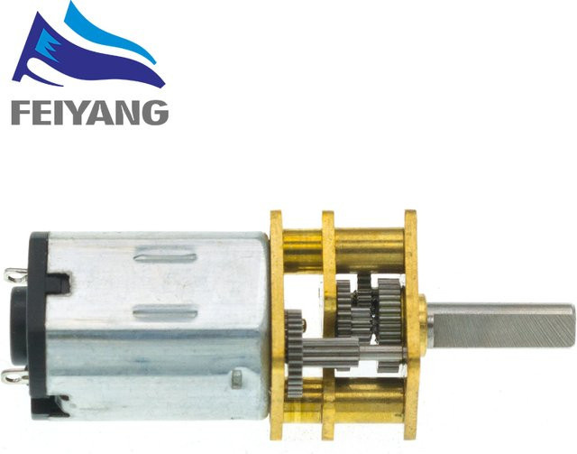 DaiDian GA12-N20 DC Getriebemotor 6V 100RPM mit Zahnrad in Silber für RC Roboter und DIY Projekte - Bild 1