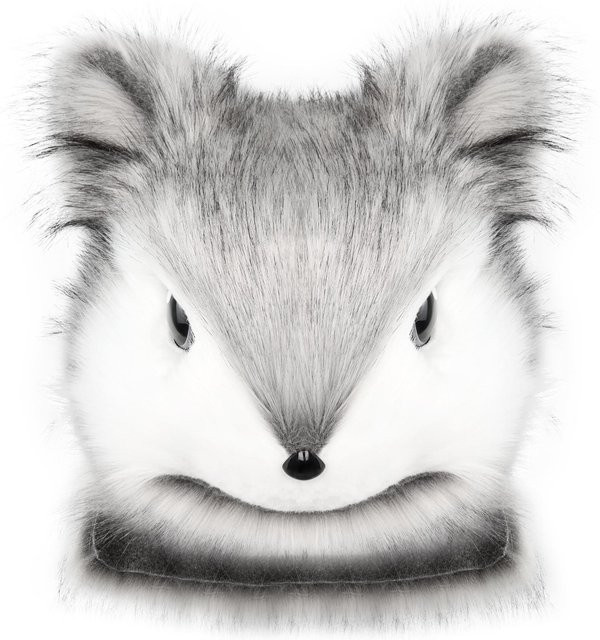 YIRAN Eichhörnchen Maus Kopf Maske, Plüsch, Zubehör, Grau - Bild 1