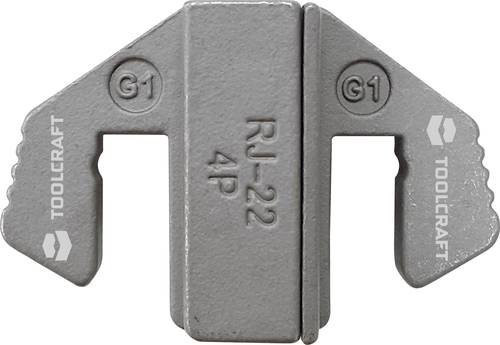 TOOLCRAFT Crimpeinsatz für 4P4C/RJ22 Steckverbinder, Farbe: Grau, passend für TOOLCRAFT PZ-500 - Bild 1