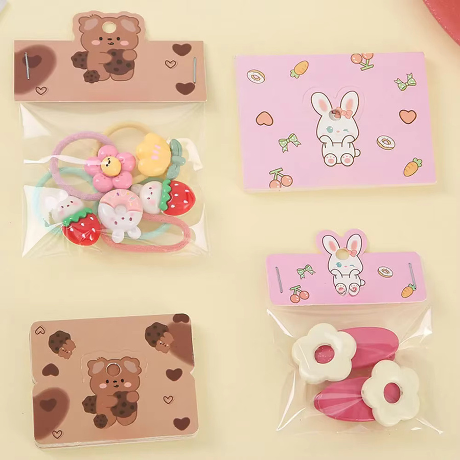 50 Stück MOONMADE Cartoon Anhänger mit Kaninchen und Bär für DIY Schmuck und Haar-Accessoires, B/H: 5 x 6,5 cm - Bild 2
