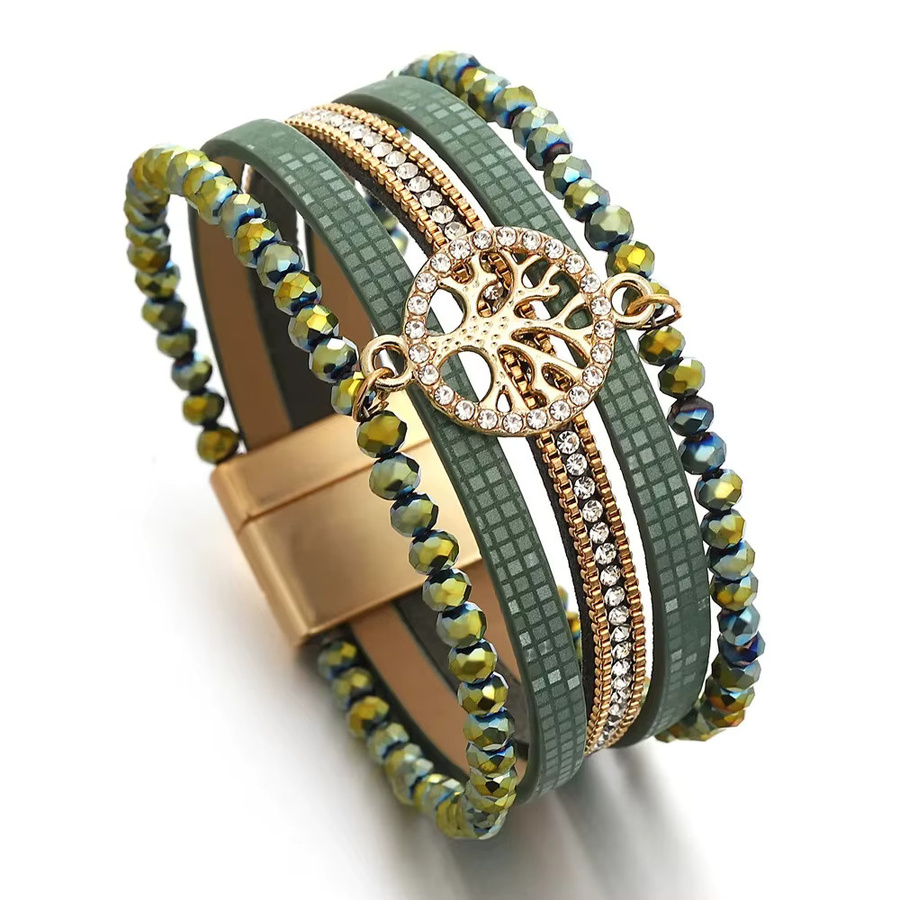 ALLYES Lederarmband, Kristallperlen, Damen - Bild 3