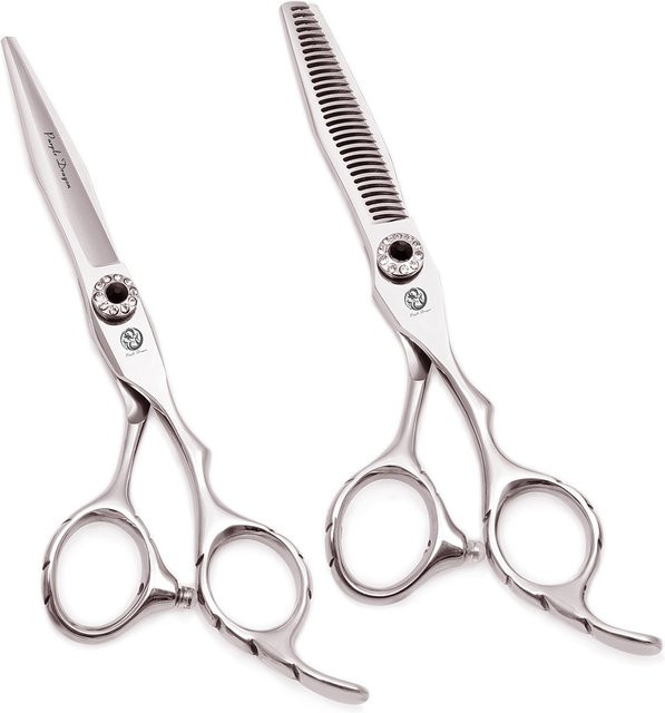 Purple Dragon Haarschere Set, 6", Effilierschere, Silber - Bild 1