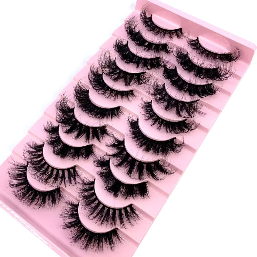 3D Faux Nerz Wimpern, Black, 10 Paar, Natürlich - Bild 3