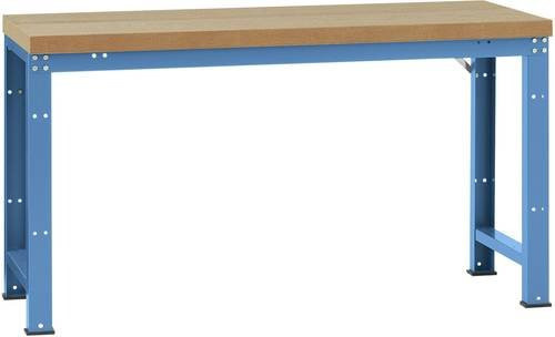 Manuflex Werkbank WP3036.5012 aus Stahl und Holz in Licht-Blau (RAL 5012), B/T/H: 200 x 70 x 84 cm - Bild 1