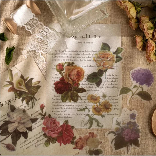 Florale botanische Sammelalbum-Aufkleber Blumenladen-Serie Nr. 4 in Multicolour für dein Tagebuch und DIY-Projekte - Bild 1