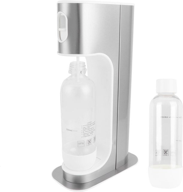 Aimo Tragbare Bubble Soda Wassermaschine Manuelle Sprudelwasser-Getränkemaschine für Zuhause und Gewerbe in Silber - Bild 1