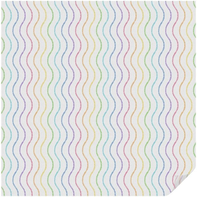Tulup Fensterfolie Regenbogenlinien Sichtschutzfolie Weiß Multicolour B/H: 100 x 100 cm - Bild 1